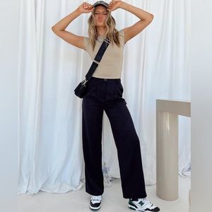 Princess Polly Black Archer Pants